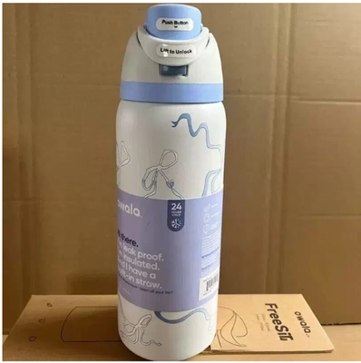 Owala 32oz Water Bottle Tied And True Blue Bows Limited Edition