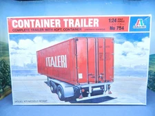1/25 Kit Italeri No. 754 40' CONTAINER & COMPLETE TRAILER New in Open Box
