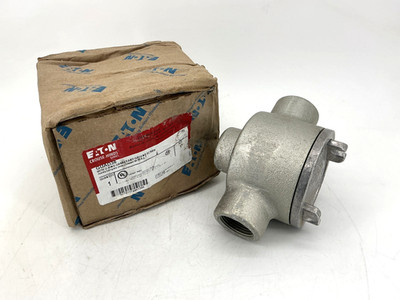 New Eaton GUAD36 Conduit Outlet Box w/ O-Ring Gasket & Ground Screw Size: 1''
