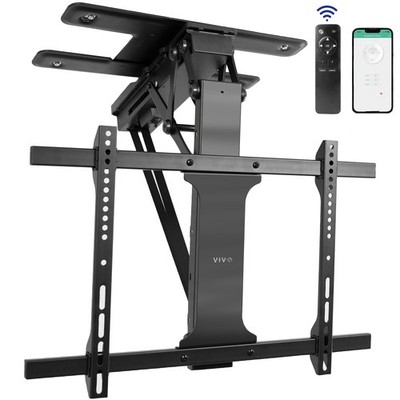 VIVO Black Electric Swivel Flip Down Ceiling TV Mount for 32'' to 70'' Screen