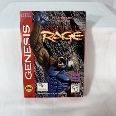 Primal Rage Sega Genesis With Cardboard Box And Manual Tested WorksCIB 2 Players