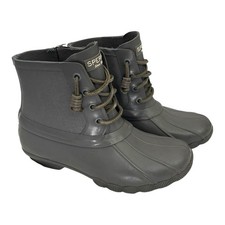 Sperry Women's Sperry Saltwater Duck Boots Charcoal Waterproof Sz 5