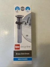New Oatey Designline Chrome-Plated Brass Grid Drain without Overflow
