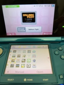 Nintendo 3DS Aqua Blue W/ 9 Games + More Charger Case Carrying Bag Manuals Minty