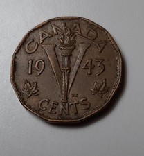 1943 Canada 5 Cents (Tombac) Coin - King George VI
