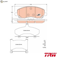 BRAKE PAD SET DISC BRAKE GDB4142 FOR MITSUBISHI OUTLANDER/SPORT/II/SUV/III 1.6L