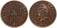Nouvelle Caledonie - 100 Francs 1976-2017 - KM# 15, 15A Various Years