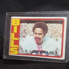 topps 1972 o. j. simpson #160 buffalo bills football card