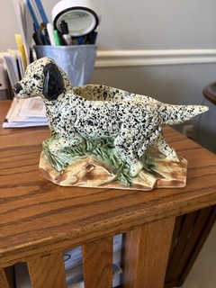 RARE McCoy Black/White Dalmatian Dog Planter Amazing