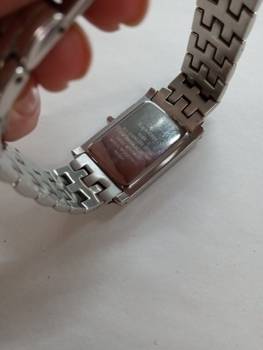 Klaus-Kobec Aura Silver Tone Diamond Watch KKG2014S Original  display picture 2
