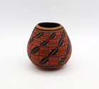 Gourd Art Vessel Pueblo Design Robert Rivera Hispanic Polychrome Geometric 3" H — photo 4