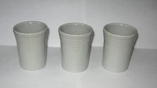 Set of 3 Fiesta Homer Laughlin Pearl Gray Tumblers Discontinued 1999 - 2001