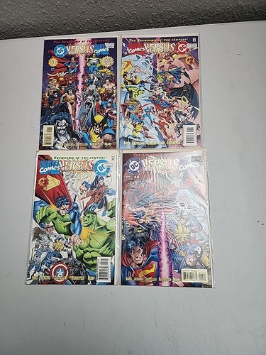 DC VERSUS VS MARVEL COMICS #1-4 LOTTO SET 1996 CROSSOVER 1° STAMPA 1 2 3 4