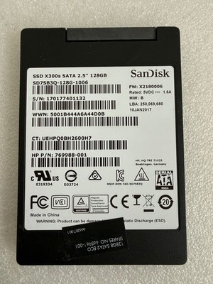 SanDisk X300s 128GB 2.5 SATA SSD SD7SB3Q-128G-1006 HP 769988-001