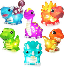   Dinos  Dinosaur Light up Bath Toys, 6 Pack  Water-Activated Light up Toys Fla