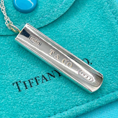 Tiffany & Co. 1837 Bar Anhänger Halskette Sterling Silber 925 Kette ohne Box Japan