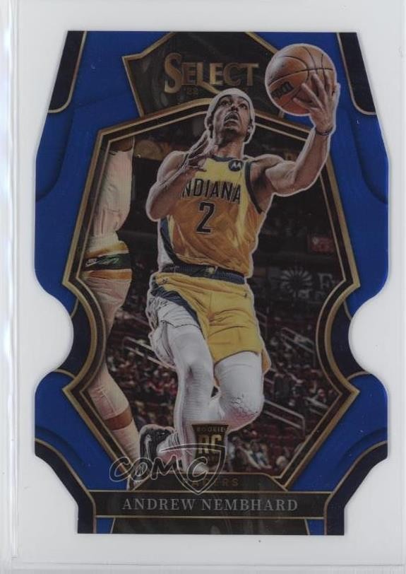 2022 Panini Select Premier Level Blue Prizm Die-Cut 199/249 Andrew Nembhard 18uk