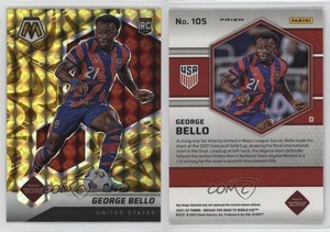 2021 Panini Mosaic FIFA Road to World Cup Reactive Gold Prizm George Bello #105