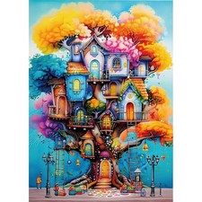 Fantastical Treehouse 1000 Piece Jigsaw Puzzle 27.5 x 19.7 Inch