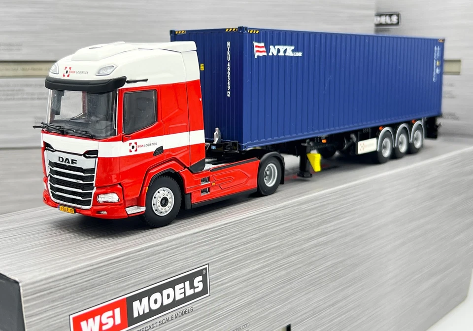 DAF XF SH MY25 flex trailer+40ft container "Design Logistics" WSI truck models - Image 2 of 4
