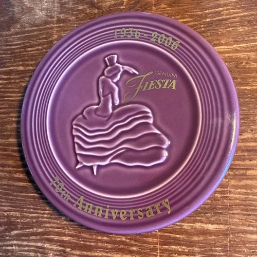 Fiestaware Heather Purple Dancing Lady 6” Trivet 70th Anniversary FIESTA USA