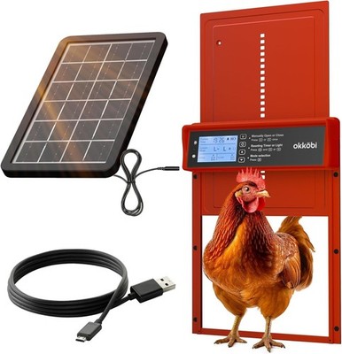 Porte Automatique De Poulailler Solaire - Avec Télécommande, écran LCD Et Anti-pincement (Or Rose) - 5