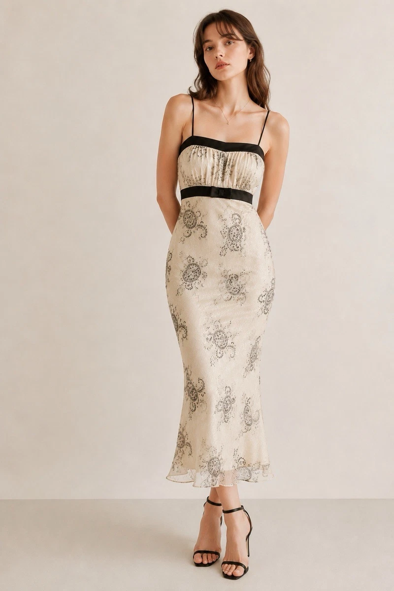 paul and joe silk dress Paul and Joe Women's NEREIDES Midi Length Dress in Printed Silk Pongee   bowns cambridge