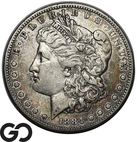 1884-S Morgan Silver Dollar Coin, Tough Choice XF++/AU Tougher San Francisco