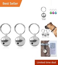 Pet Safety Essentials: 3 Pack Stainless Steel Collar Bells for Dogs and Cats