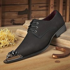 Scarpe eleganti e raffinate da uomo , con punta in metallo Numeri 40/47 . Offert