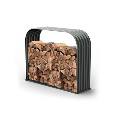 #ad A ANLEOLIFE Galvanized Steel Firewood Storage Shed Outdoor Corrugated Metal L... $132.70