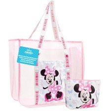 Disney Unisex Minnie Beach Bag Holiday Tote Everyday Zip Closure