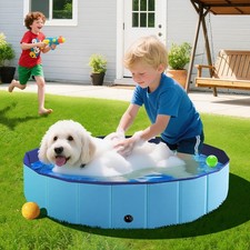 Foldable Dog Pool, Kiddie Pools Hard Plastic for kids, Small Dog Pools, Porta...