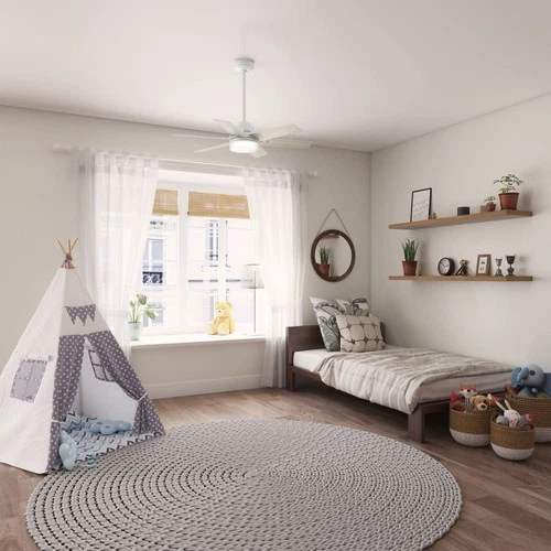 44" Hunter Pacer Fresh White LED Ceiling Fan with Remote - Picture 10 of 10