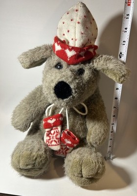 Lot of 5 Vintage Kris Mutt Christmas Plush Dogs Dayton Hudson