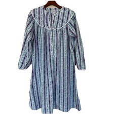 Lanz Of Salzburg Women s 100 Cotton Flannel Nightgown S Midlength
