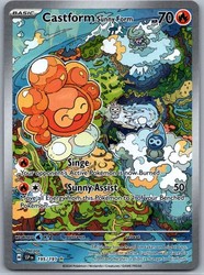 Castform Sunny Form 195/191 Illustration Rare Surging Sparks Pokemon