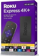 Roku Express 4K+ HD Media Player Streaming Device with HDMI Cable (C3941RW2) NEW