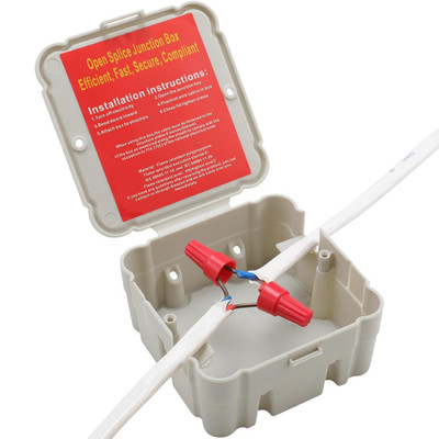 Open Splice Junction Box (Single), One-Piece Junction Box Splice Box. Repair Ope