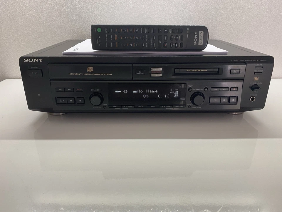Sony MXD-D4 CD Minidisc Deck Combi Recorder MDLP ATRAC sehr guter Zustand GWO Handbuch und Fernbedienung