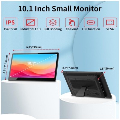 Stretched Bar Screen Mini Monitor, 10.1'' Touchscreen Display