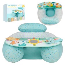 Blublu Park Baby Donut Sit Me Up Floor Seat for 336 Months, Inflatable Baby S...