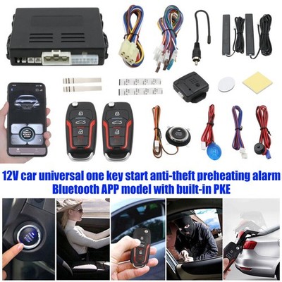 1x Auto Keyless Entry Motorstart Alarmsystem Druckknopf Fernstarter Stopp Set//