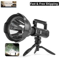Rechargeable Spotlight, 2,000,000 Lumens Super Bright LED Flashlight, Waterpr...