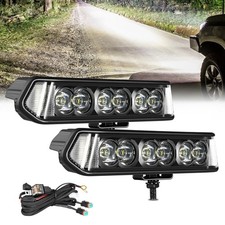 2x 7 Cree Led Work Light Bar Flood Spot Combo Offroad Driving Light Utv Atv Sxs