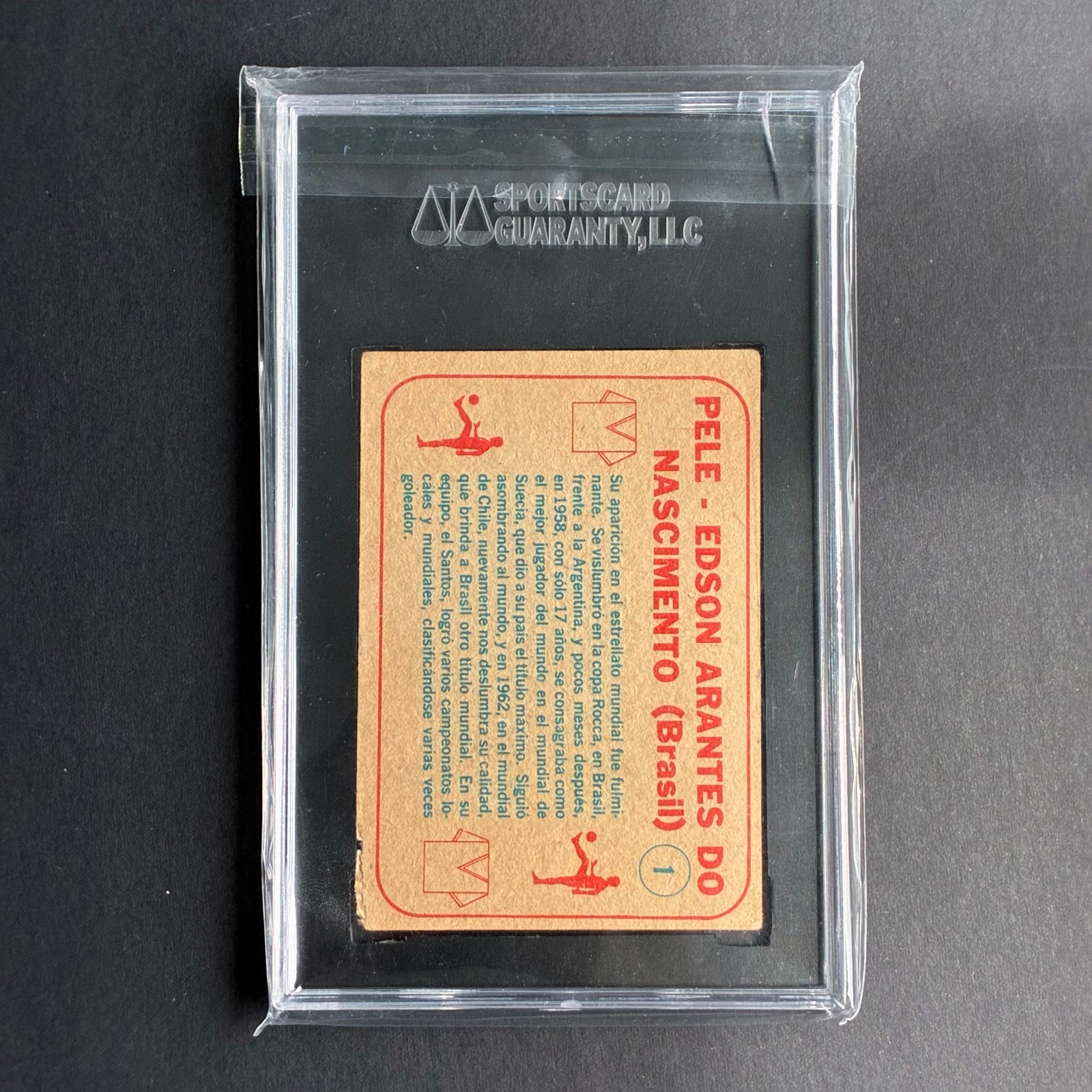 1967 CRACK FIGURITAS SPORT "O REY PELE" #1 PELE 🐐🐐🐐 SGC 2 view 2
