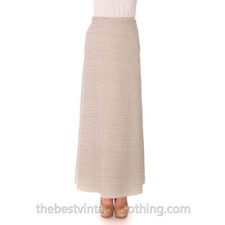 VTG 70s Vuokko Finland Cotton Stripe Wrap Maxi Skirt Jokapoika Sz 38 28W