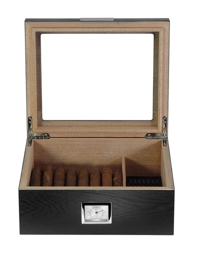 Hand Made 30+ Count Cigar Humidor Box Cabinet Veneer Humidifier Hygrometer 25 - Picture 7 of 8