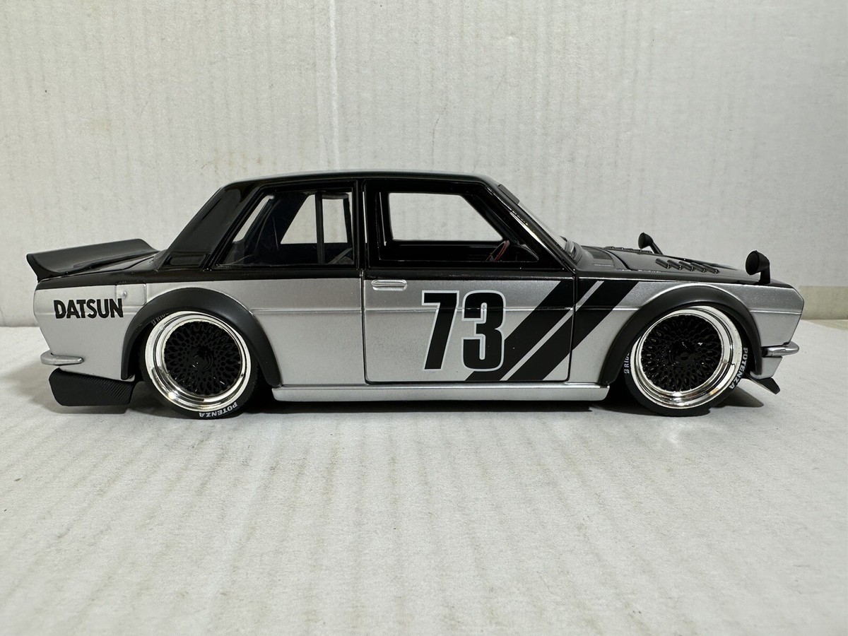 JADA JDM TUNERS 1973 DATSUN 510 BLACK 1:24 DIECAST MODEL CAR JADA JDM TUNERS 1973 DATSUN 510 BLACK 1:24 DIECAST MODEL CAR