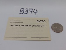 Vintage Nasa Space Program Space Shuttle Pass R-2 Day Review Telecon Unused